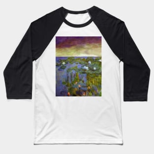 monet sunset water lilies dawn landscape impressionist Baseball T-Shirt